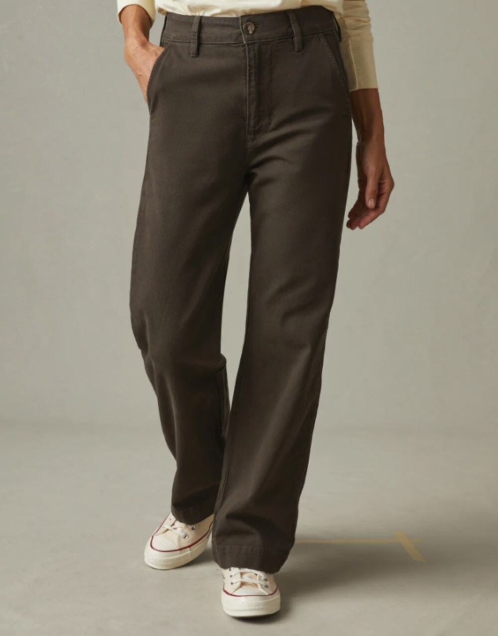 AMERICAN GIANT Women’s Wide Leg Pant Oak Brown 8